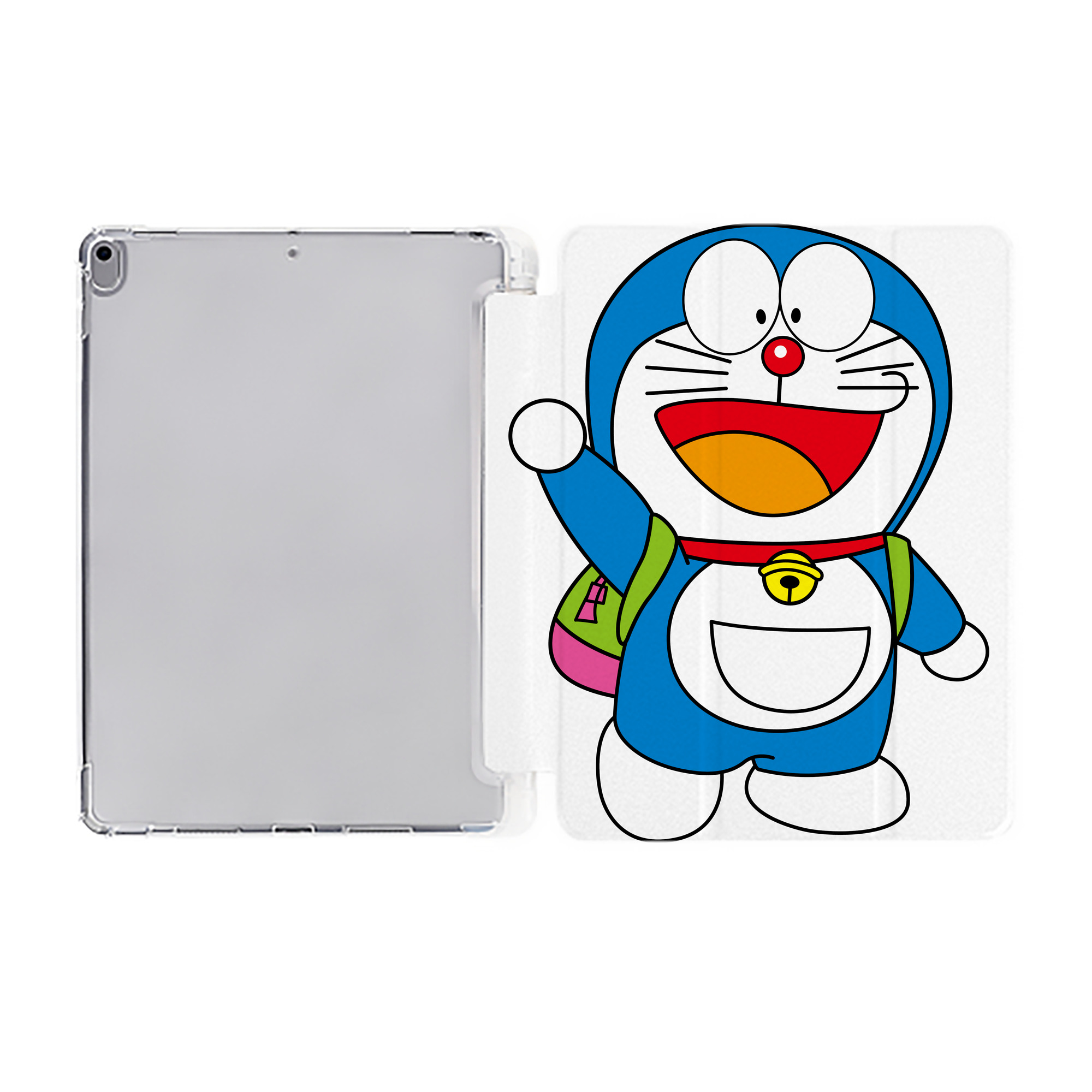 （画像用） ドラえもん Doraemon IPad ケース ペン収納付き 三つ折りスタンド PUレザー×シリコン 対応機種9.5/10.5/10.9インチ